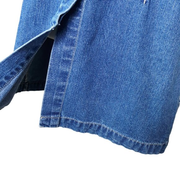 NWT Vtg 90s Denim Mini Shirt Dress Sleeveless M by Bill Blass - Picture 2 of 11